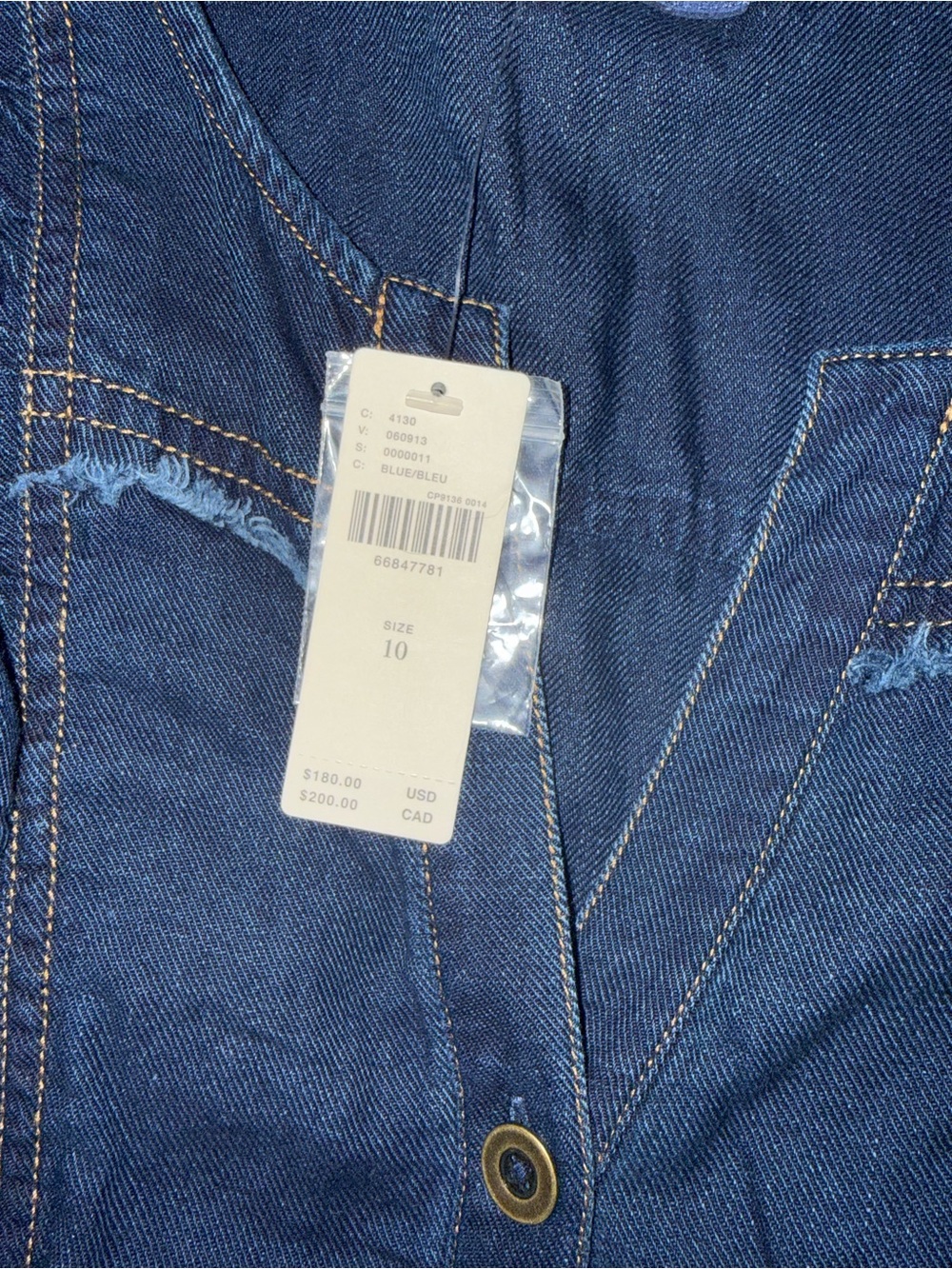 NWT Pilcro Anthropologie Sustainable Button Front Blue Denim Maxi Dress size 10 - Picture 4 of 4